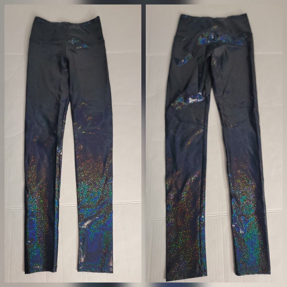 Goldsheep Disco Glitter Leggings Sz Small Sparkles High Rise